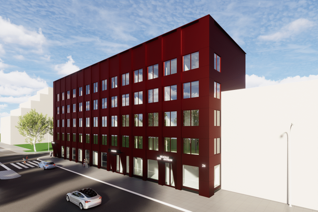 Tume punane ärihoone