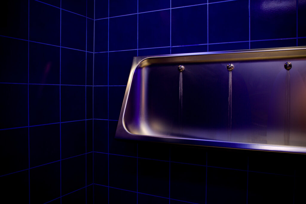 Sinine meeste WC pissuaariga