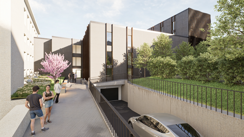 Kaasaegne ärihoone linnakeskkonnas